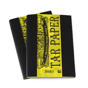 Plain notebook in A5 with Tar Paper® cover and straw paper pages with original ruling.