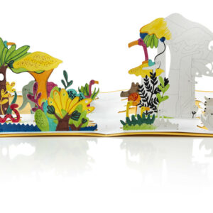 My Jungle coloring landscape in recycled cardstock, 50x30 cm. Design by S. De Vivo.