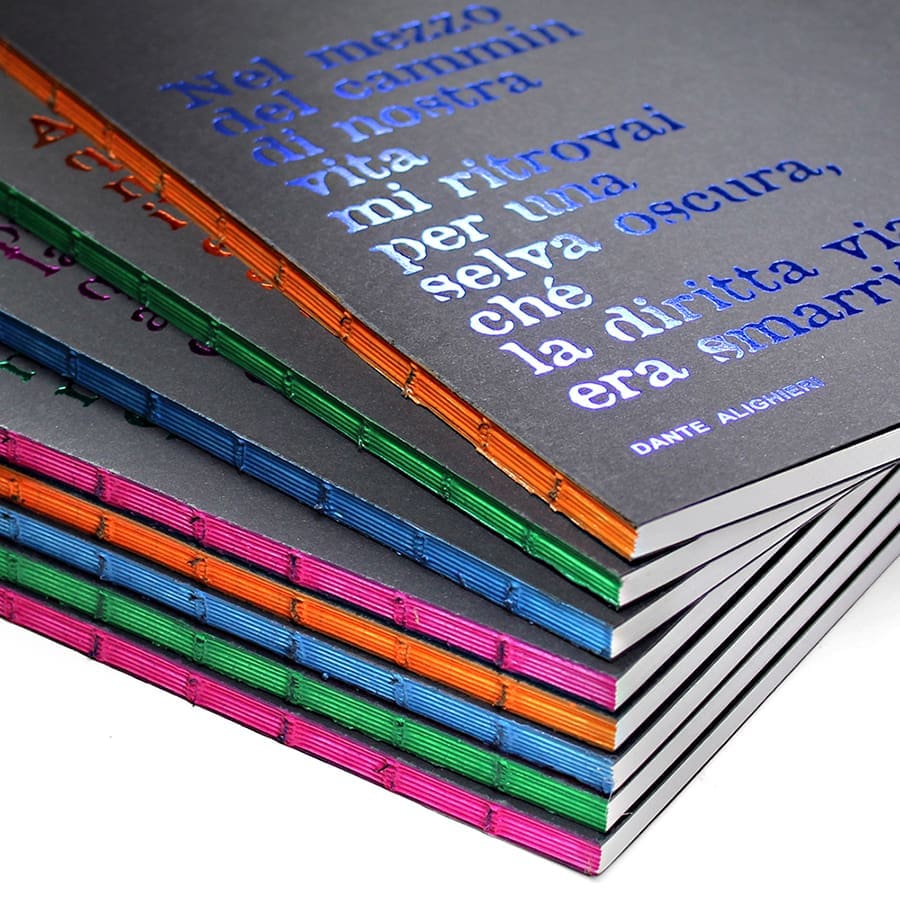 Dante ecological notebook - spine detail