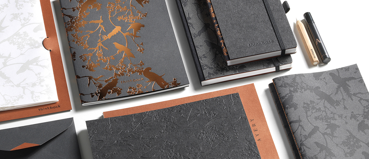 Eco-friendly stationery collection for Avery Perfume Gallery