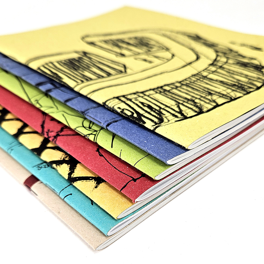 detail of the straw paper cover — Arbos eco-friendly notebooks for Arte Sella